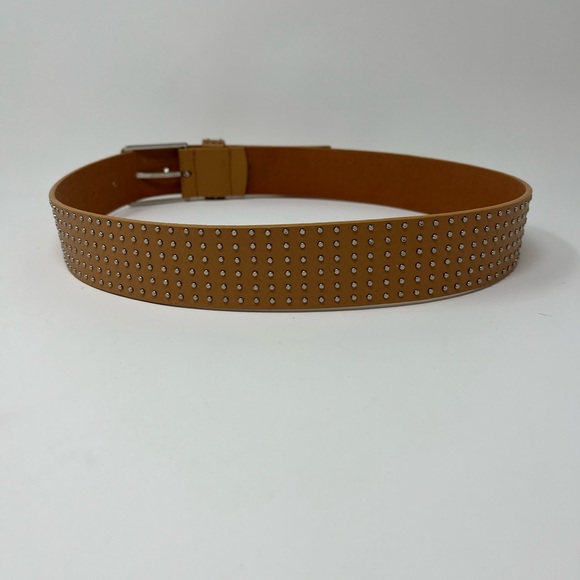 Tan Guess Leather Studded Belt - Picture 2 of 5